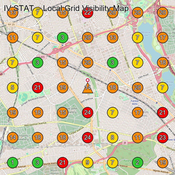 IV STAT Medical Spa GeoGrid ranking map for Queens NY